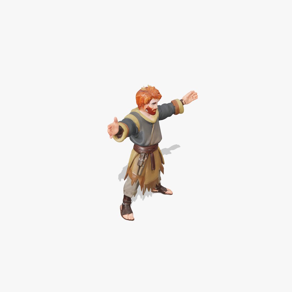 Medieval Adventurer Character Rigged and Animated